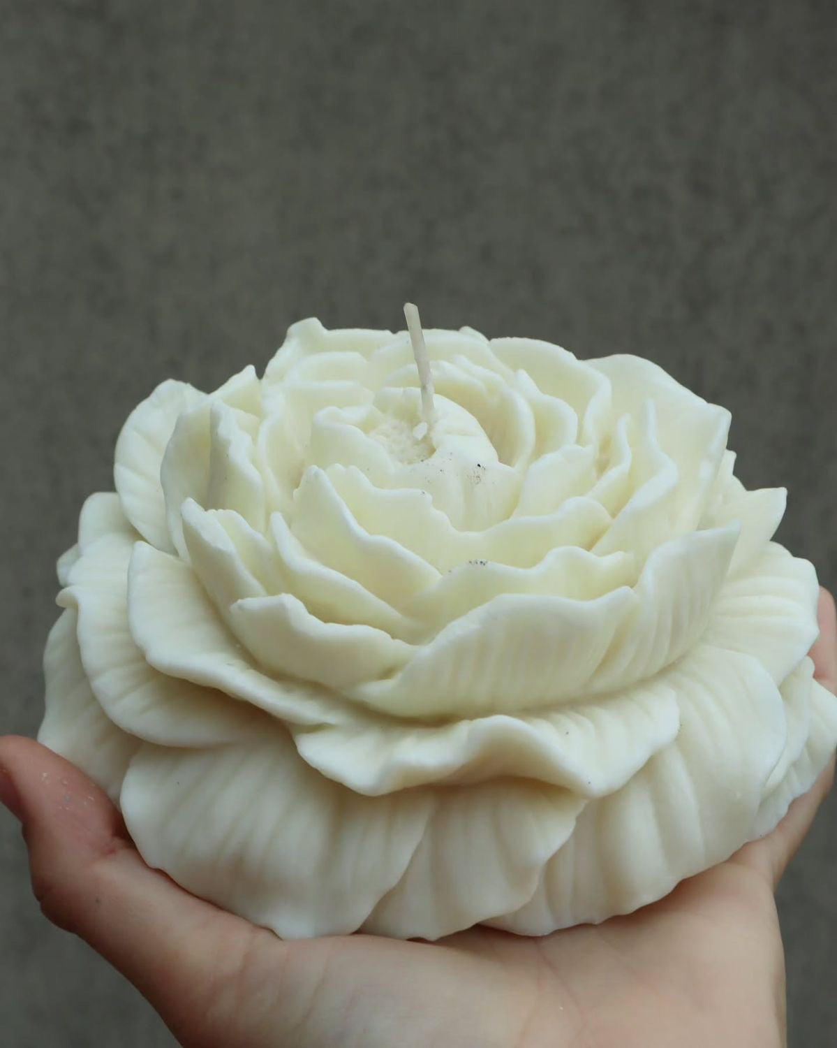 Large Peony Candle