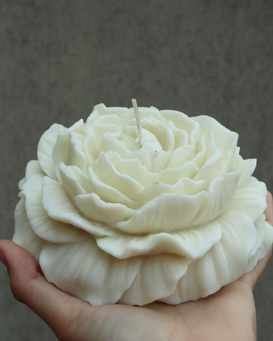 Large Peony Candle